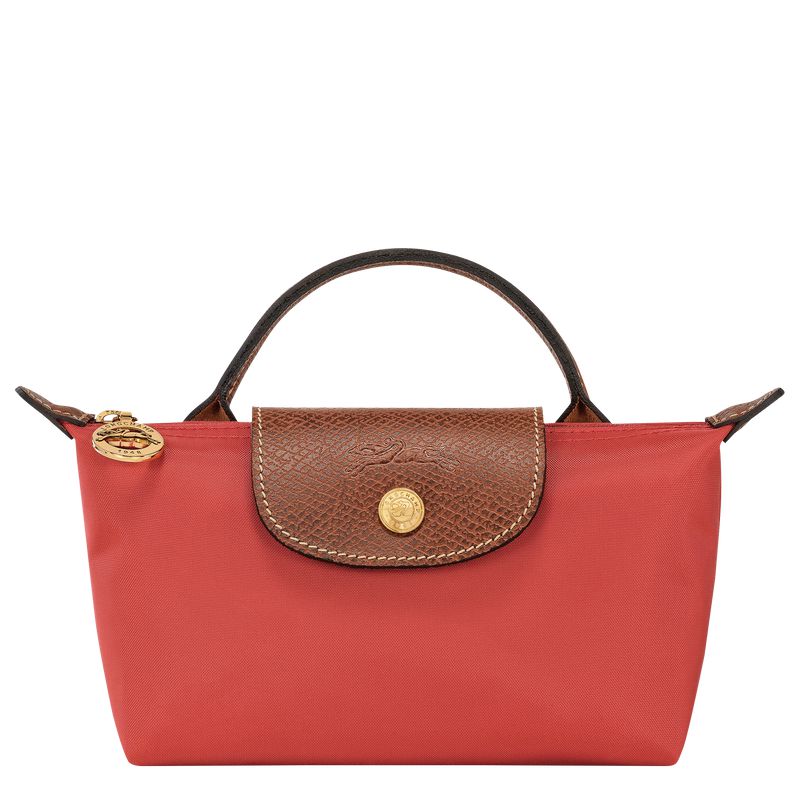 Longchamp Le Pliage Original With Handle Men Pouch Pink | Australia-736BNXKEM