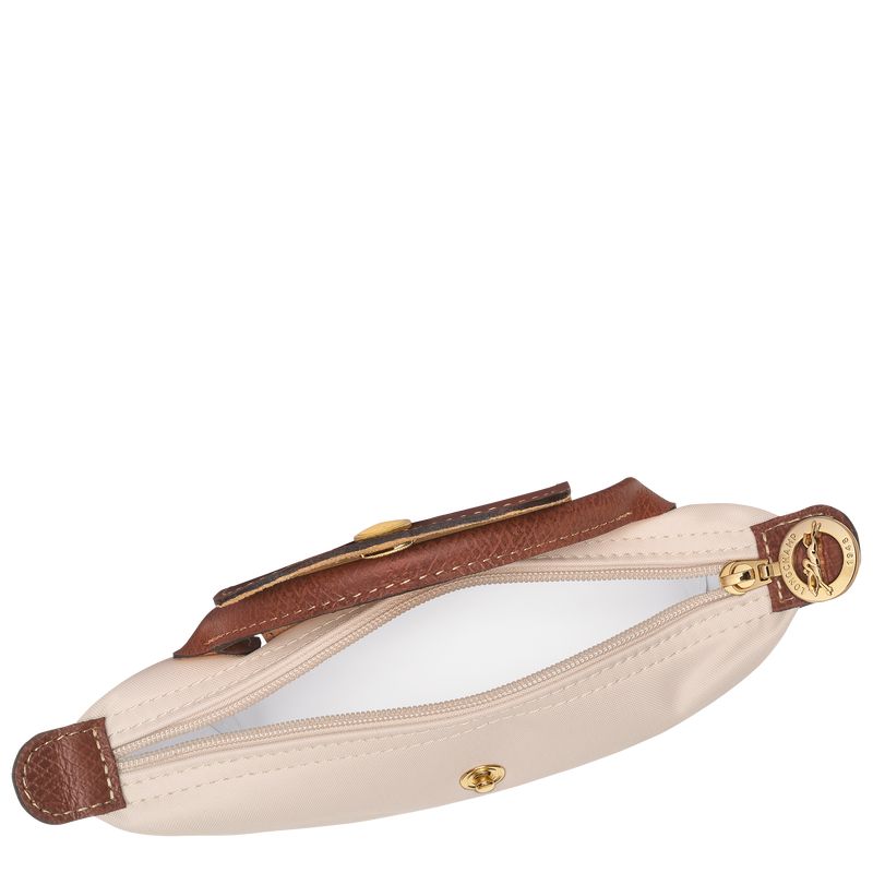 Longchamp Le Pliage Original With Handle Men Pouch Beige | Australia-901TKZSLB