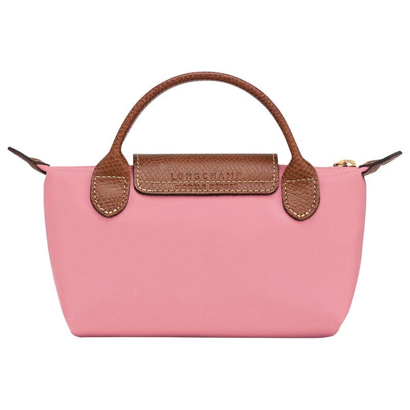 Longchamp Le Pliage Original With Handle Men Pouch Pink | Australia-185IAPQMW
