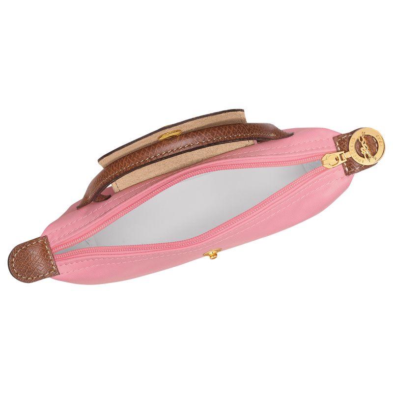 Longchamp Le Pliage Original With Handle Men Pouch Pink | Australia-185IAPQMW
