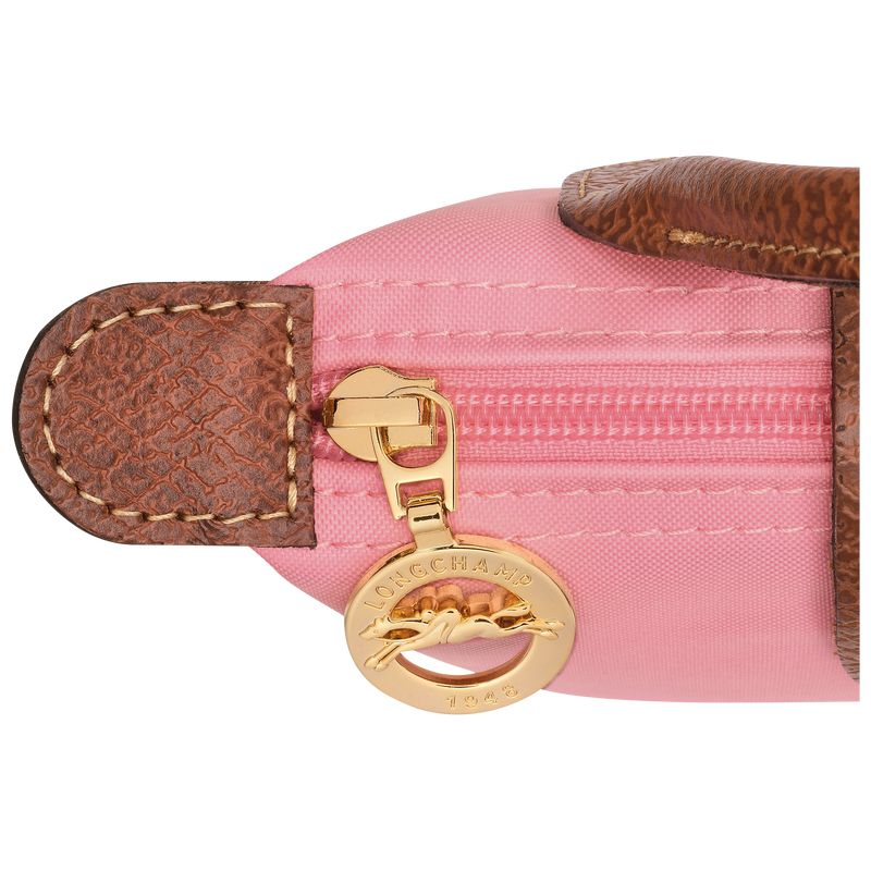 Longchamp Le Pliage Original With Handle Men Pouch Pink | Australia-185IAPQMW