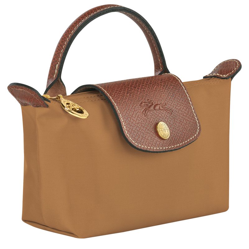 Longchamp Le Pliage Original With Handle Men Pouch Brown | Australia-609STHJRU