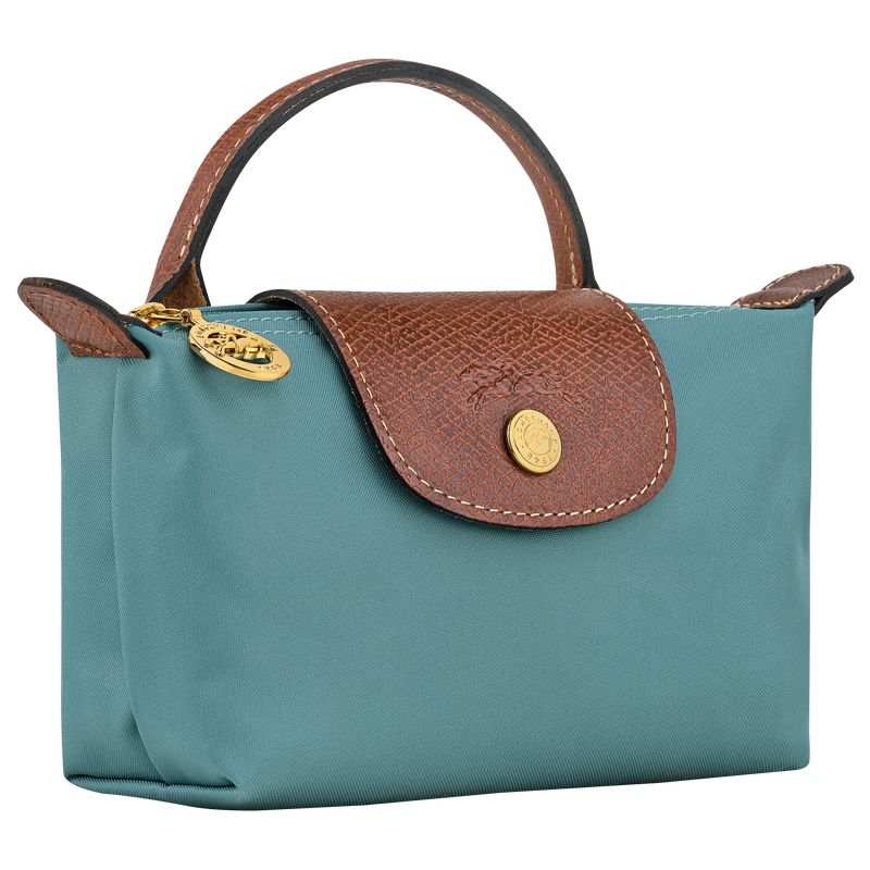 Longchamp Le Pliage Original With Handle Men Pouch Blue | Australia-960QTGXZP
