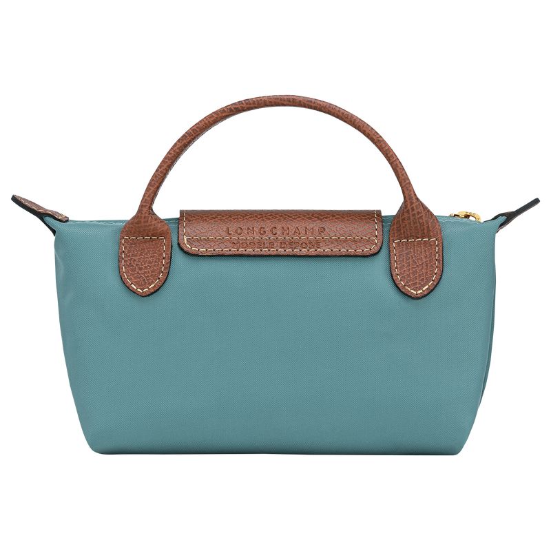 Longchamp Le Pliage Original With Handle Men Pouch Blue | Australia-960QTGXZP
