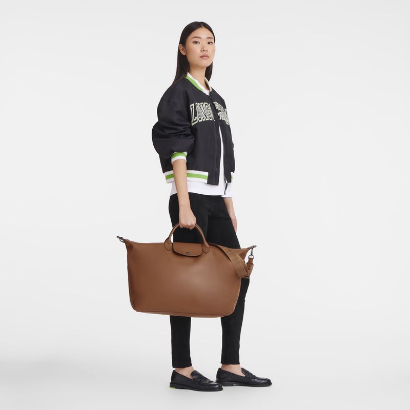 Longchamp Le Pliage Xtra L Men Travel Bag Brown | Australia-578UFEBLG
