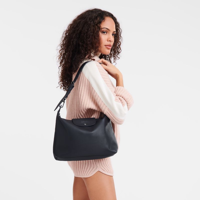Longchamp Le Pliage Xtra M Women Hobo Bag Black | Australia-318TWQVJA