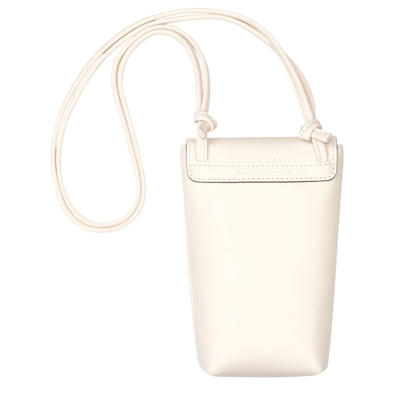 Longchamp Le Pliage Xtra With Leather Lace Men Phone Case Cream | Australia-273AYBCZG