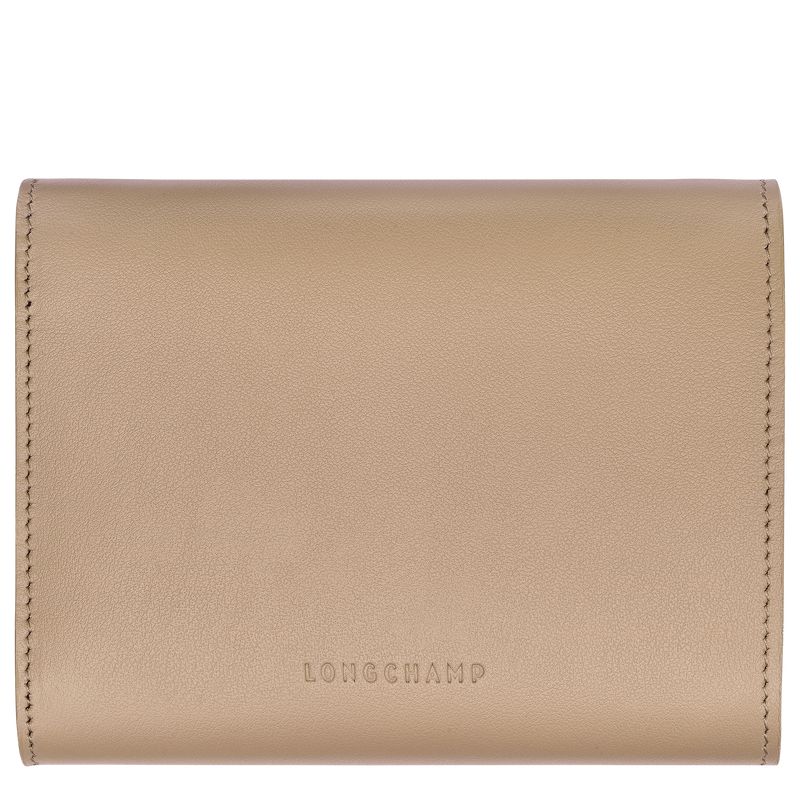 Longchamp Le Roseau Compact Women Wallet Beige | Australia-164UYKARL