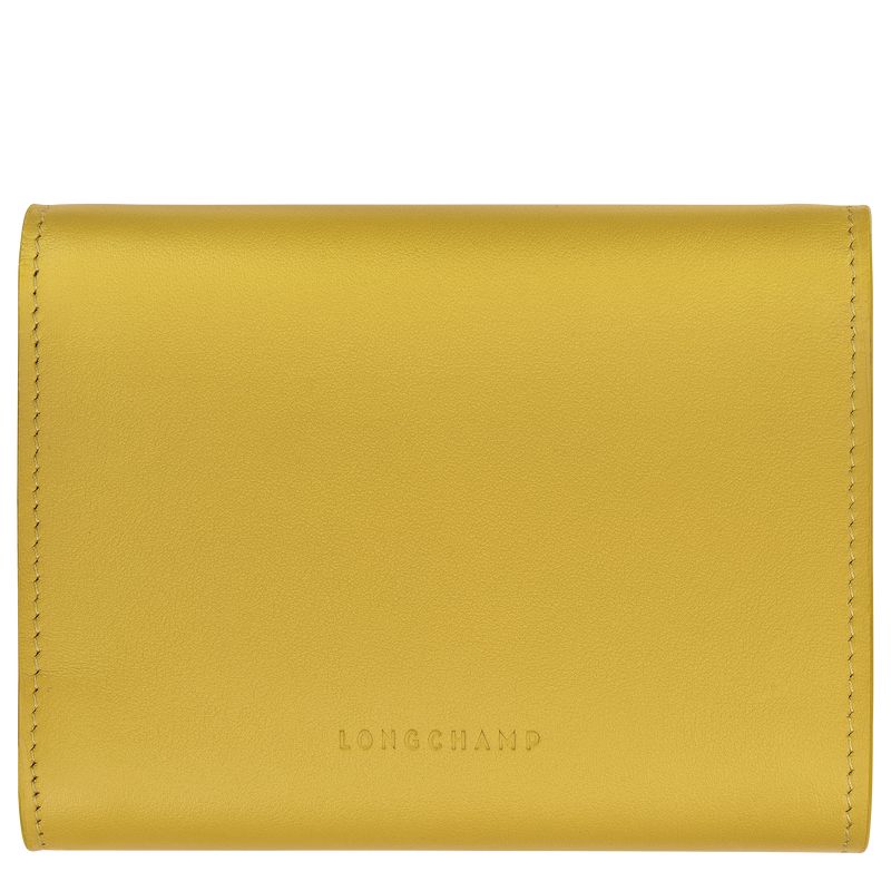 Longchamp Le Roseau Compact Women Wallet Yellow | Australia-678ZTQPXW