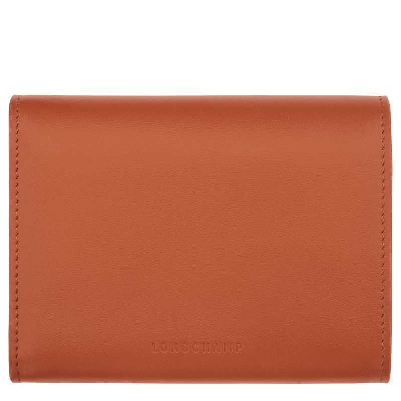 Longchamp Le Roseau Compact Women Wallet Brown | Australia-584ZPEAOU