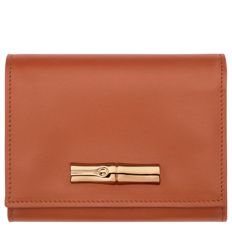 Longchamp Le Roseau Compact Women Wallet Brown | Australia-584ZPEAOU