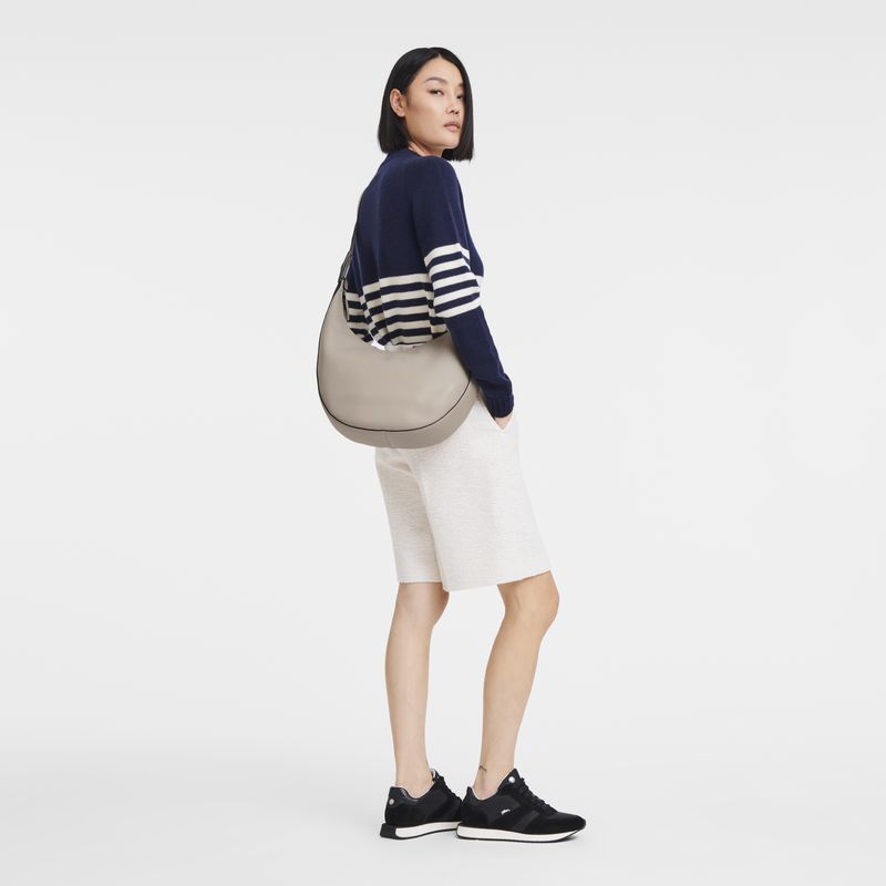 Longchamp Le Roseau Essential L Women Crossbody Bag Beige | Australia-598YFEAVB