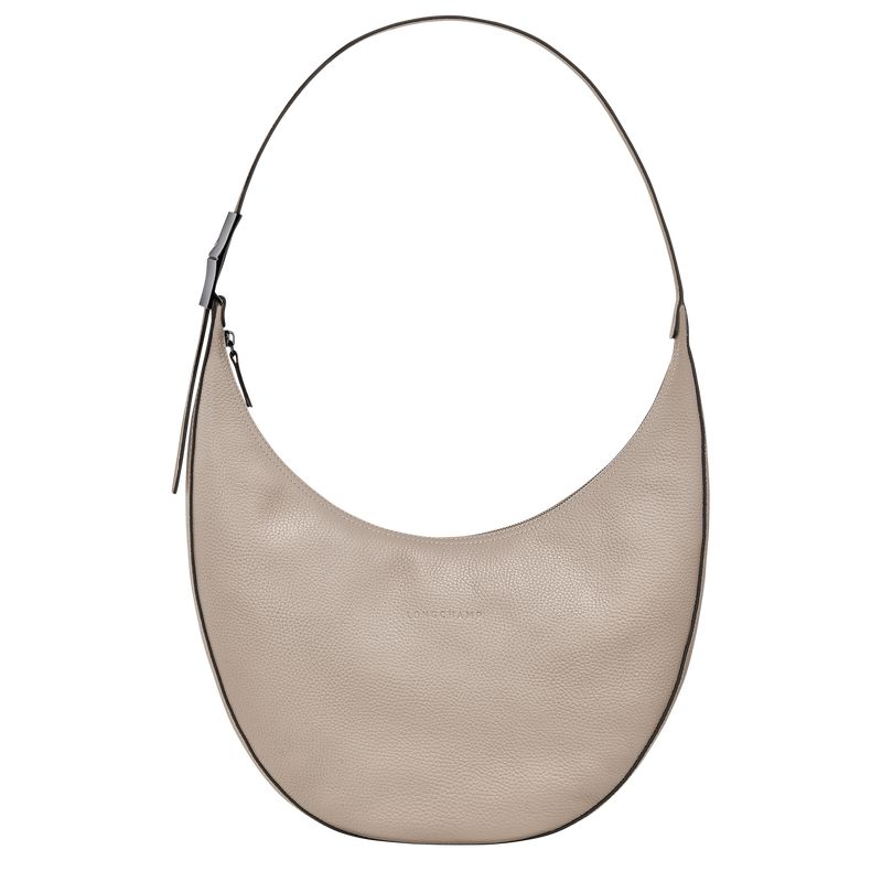 Longchamp Le Roseau Essential L Women Crossbody Bag Beige | Australia-598YFEAVB