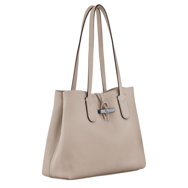 Longchamp Le Roseau Essential M Women Tote Bag Beige | Australia-319AENTDK