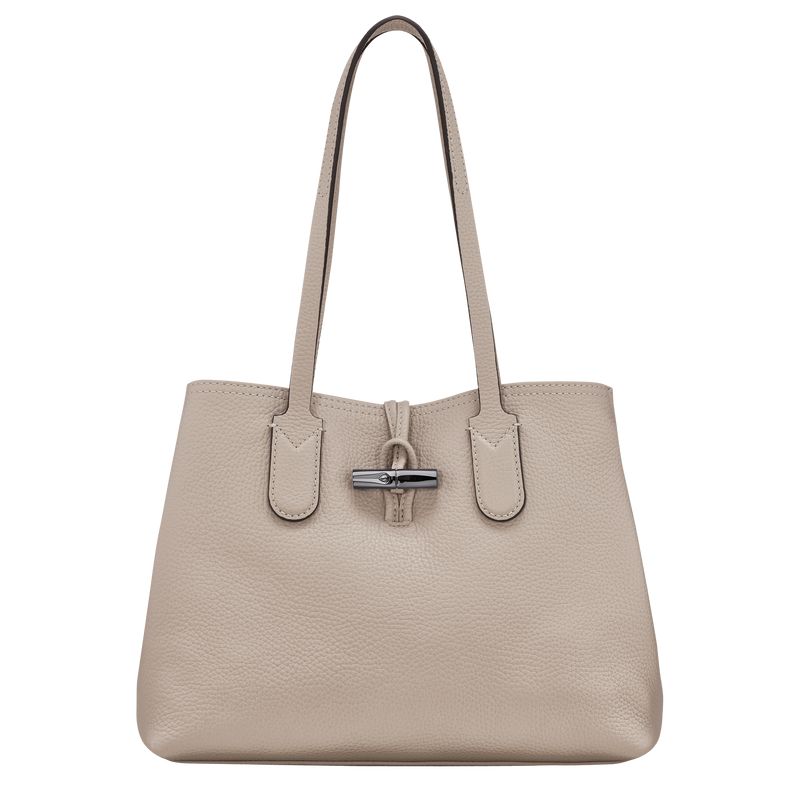 Longchamp Le Roseau Essential M Women Tote Bag Beige | Australia-319AENTDK