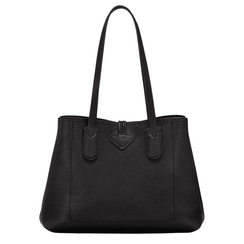 Longchamp Le Roseau Essential M Women Tote Bag Black | Australia-941ZCBFSE
