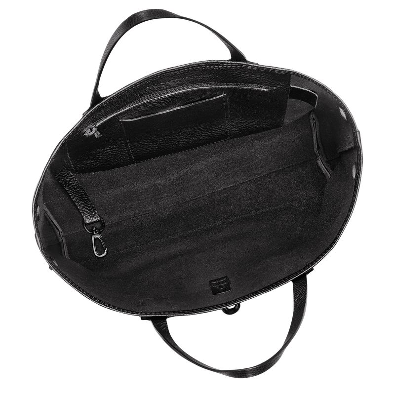 Longchamp Le Roseau Essential M Women Tote Bag Black | Australia-941ZCBFSE