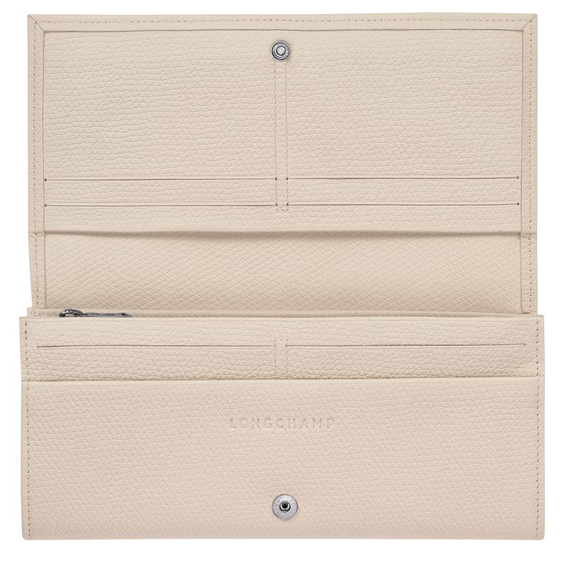 Longchamp Le Roseau Flap Women Wallet Beige | Australia-084DLAOFR