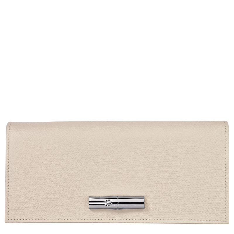 Longchamp Le Roseau Flap Women Wallet Beige | Australia-084DLAOFR