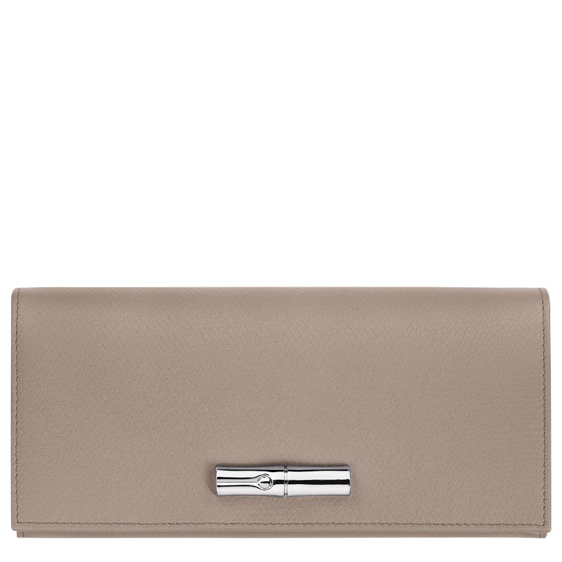 Longchamp Le Roseau Flap Women Wallet Beige | Australia-947HATGJN