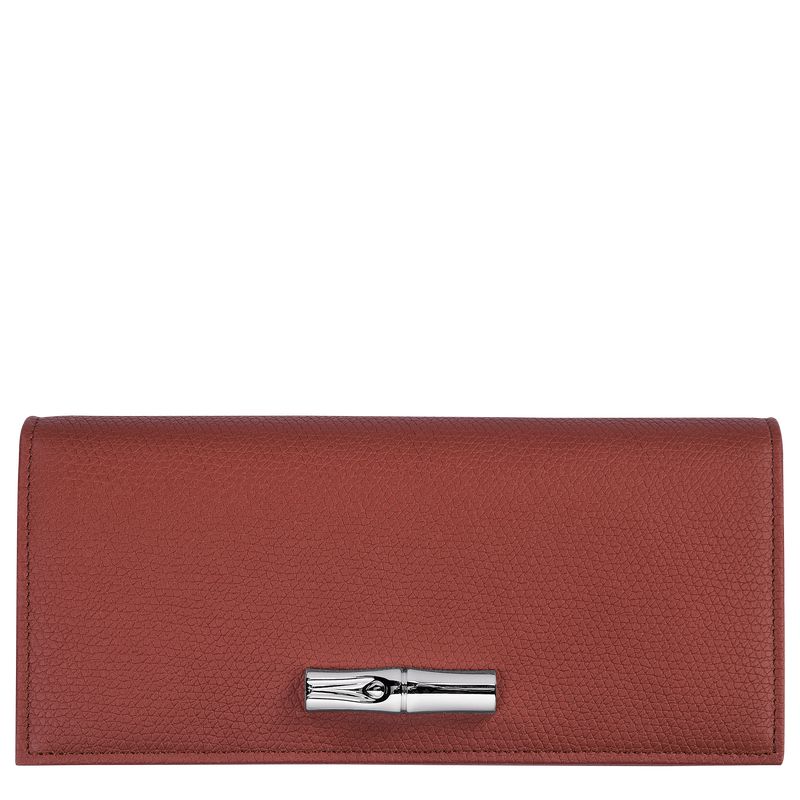 Longchamp Le Roseau Flap Women Wallet Brown | Australia-803ETMRYG
