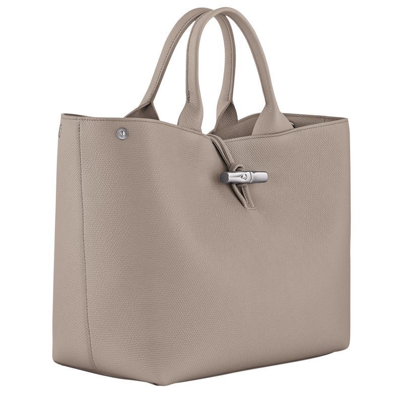 Longchamp Le Roseau L Women Handbag Beige | Australia-254EBFQTN