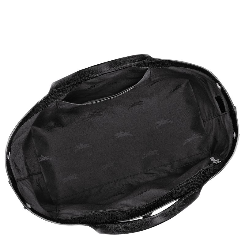 Longchamp Le Roseau L Women Handbag Black | Australia-871YGVBNI