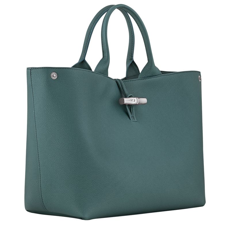 Longchamp Le Roseau L Women Handbag Blue Green | Australia-817IUNXDQ