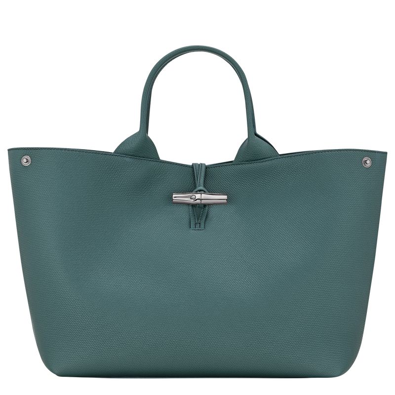 Longchamp Le Roseau L Women Handbag Blue Green | Australia-817IUNXDQ