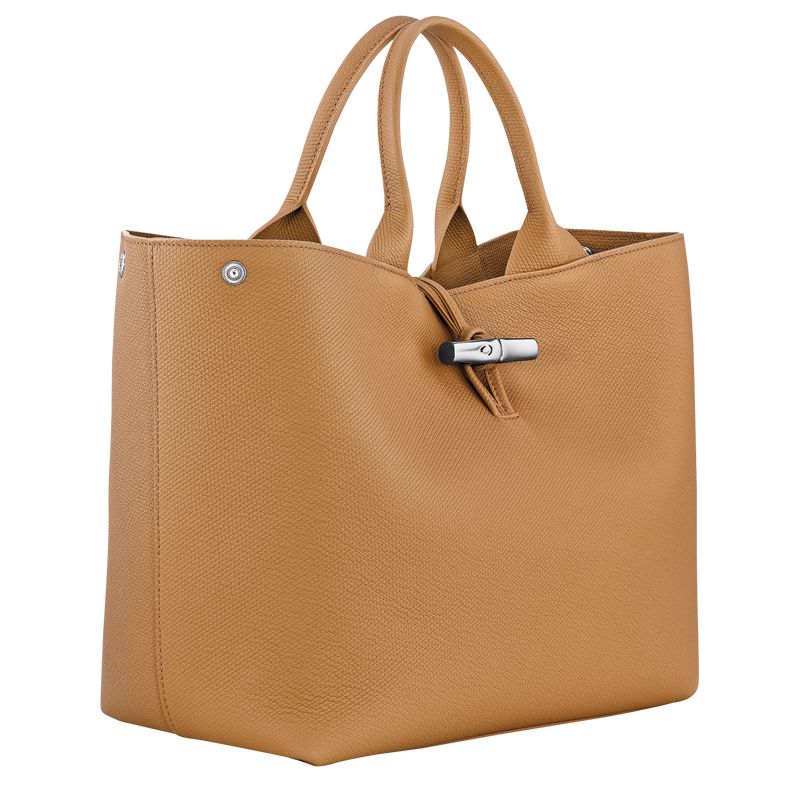 Longchamp Le Roseau L Women Handbag Brown | Australia-962UKPODM