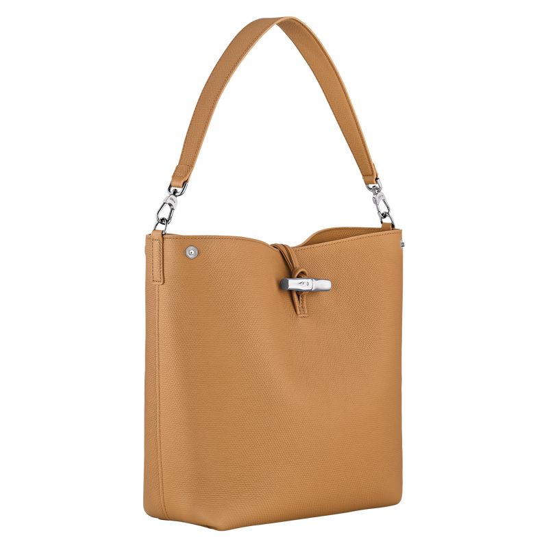Longchamp Le Roseau M Shoulder Bag Women Shoulder Bag Brown | Australia-219BJTKSZ
