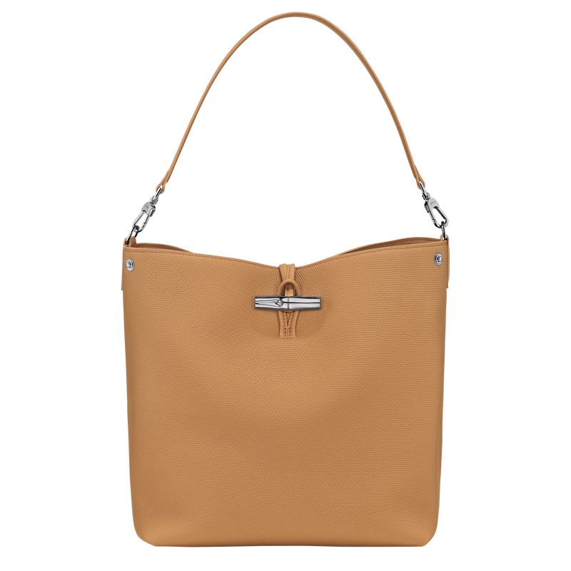 Longchamp Le Roseau M Shoulder Bag Women Shoulder Bag Brown | Australia-219BJTKSZ