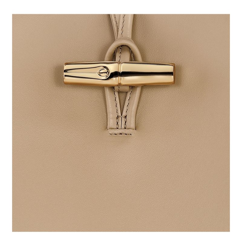 Longchamp Le Roseau M Women Hobo Bag Beige | Australia-950CBZEHA