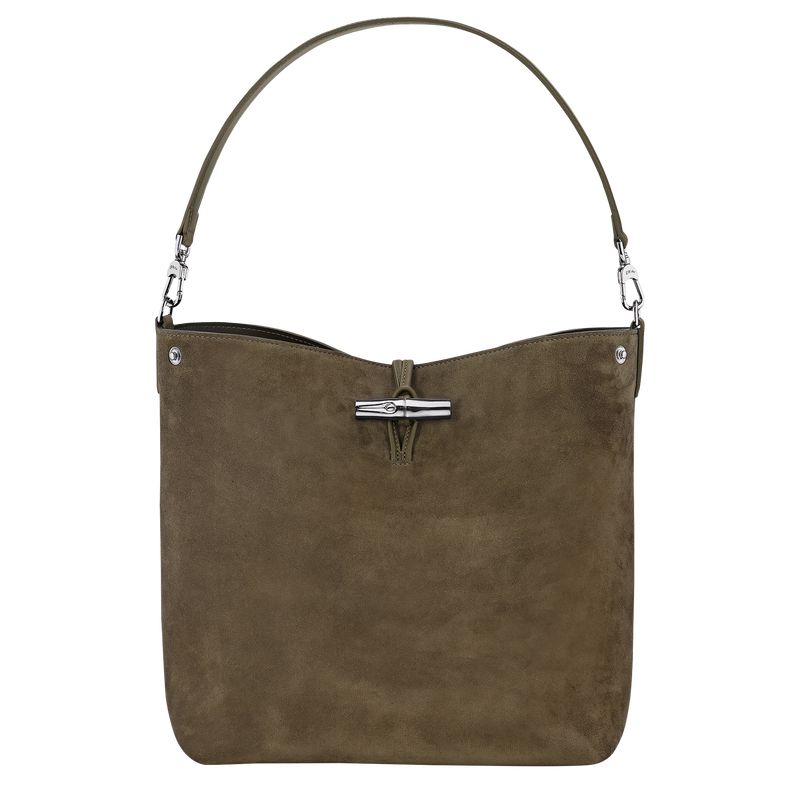 Longchamp Le Roseau M Women Hobo Bag Olive | Australia-396DYIVOW