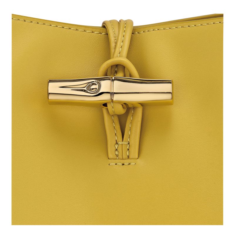 Longchamp Le Roseau M Women Hobo Bag Yellow | Australia-128JQSKAT
