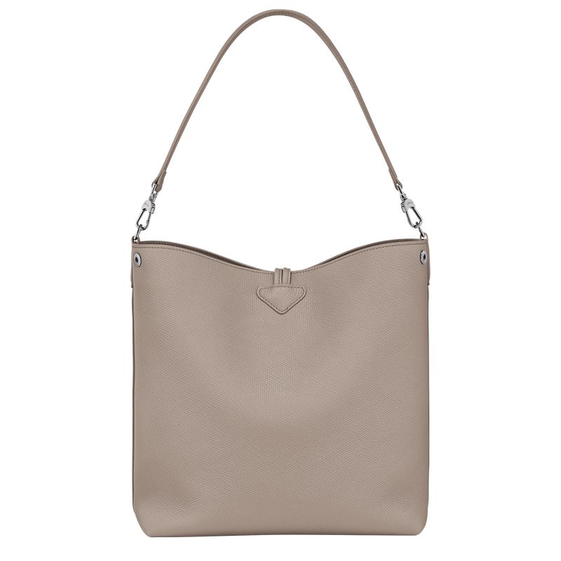 Longchamp Le Roseau M Women Shoulder Bag Beige | Australia-816FBLRYW
