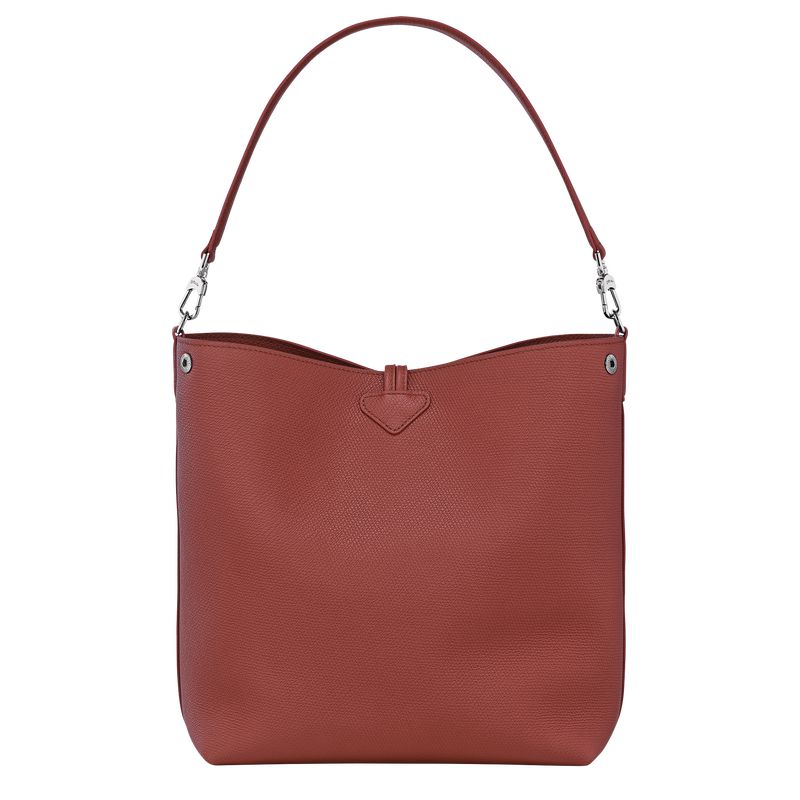 Longchamp Le Roseau M Women Shoulder Bag Brown | Australia-526UYHPKC