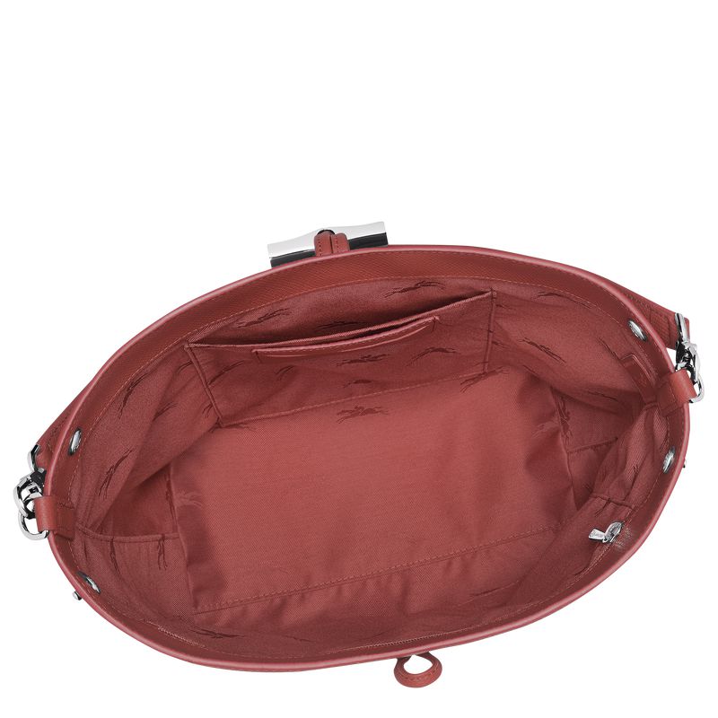 Longchamp Le Roseau M Women Shoulder Bag Brown | Australia-526UYHPKC
