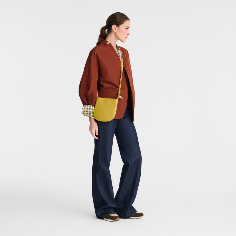 Longchamp Le Roseau S Women Crossbody Bag Yellow | Australia-924RAFXTN