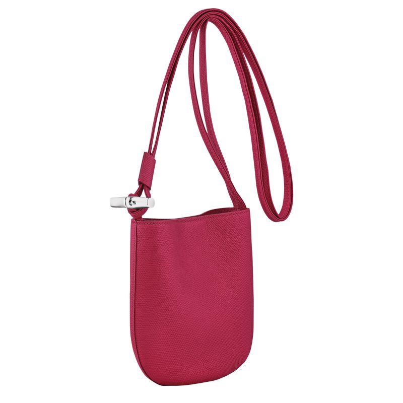 Longchamp Le Roseau S Women Crossbody Bag Dark Pink | Australia-634RLQSMV