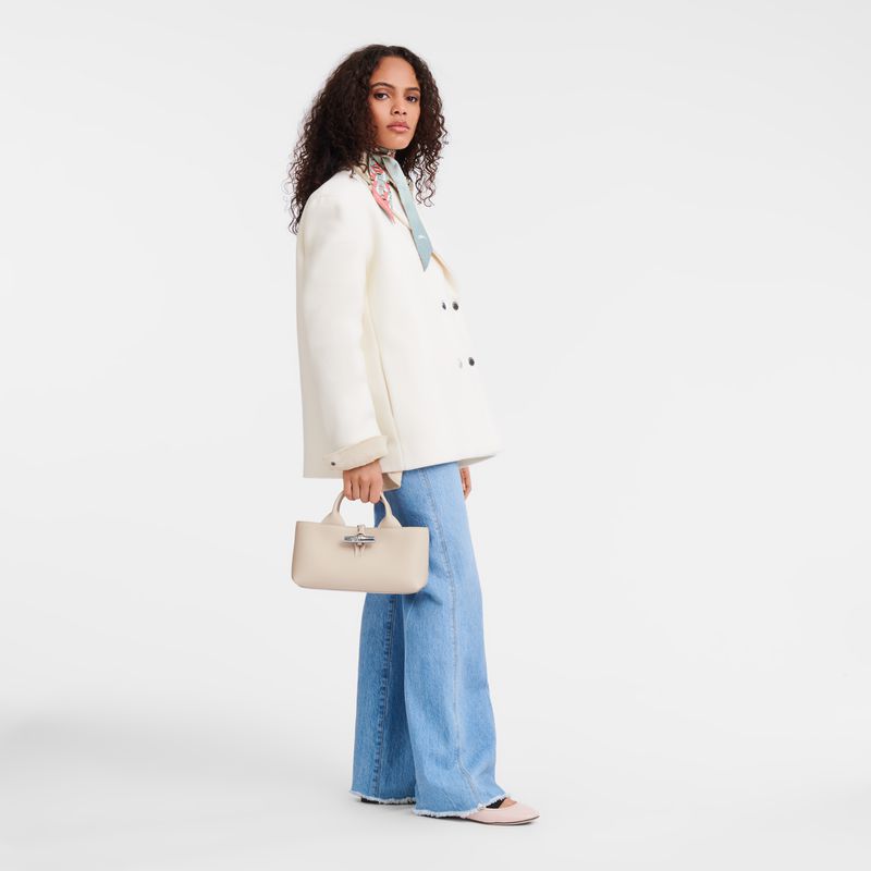 Longchamp Le Roseau S Women Handbag Beige | Australia-032BVXSCZ