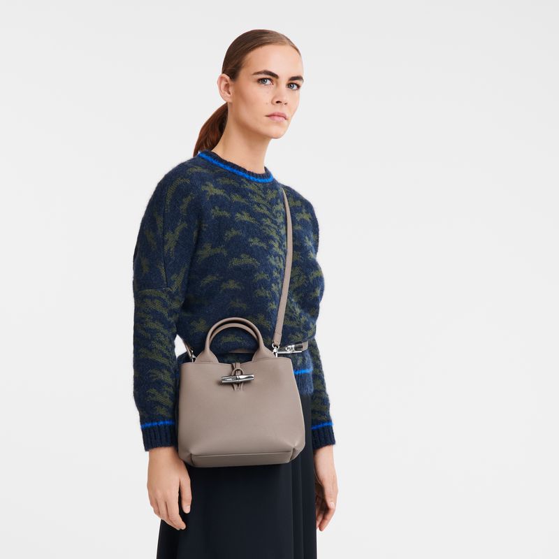 Longchamp Le Roseau S Women Handbag Beige | Australia-592ZMATWI