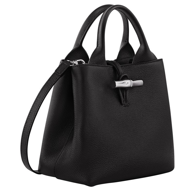 Longchamp Le Roseau S Women Handbag Black | Australia-756SDUXEN