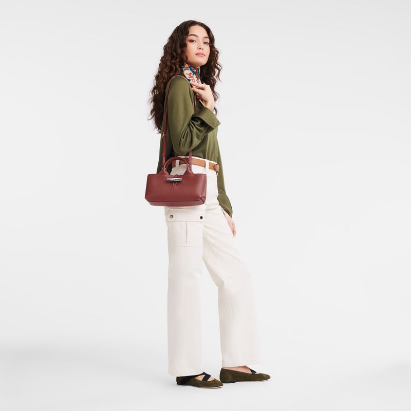 Longchamp Le Roseau S Women Handbag Brown | Australia-571YEFJAD