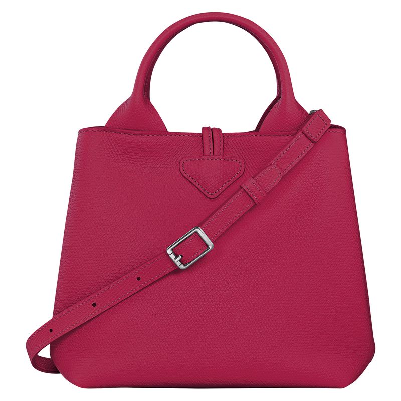 Longchamp Le Roseau S Women Handbag Dark Pink | Australia-607BJYEGA