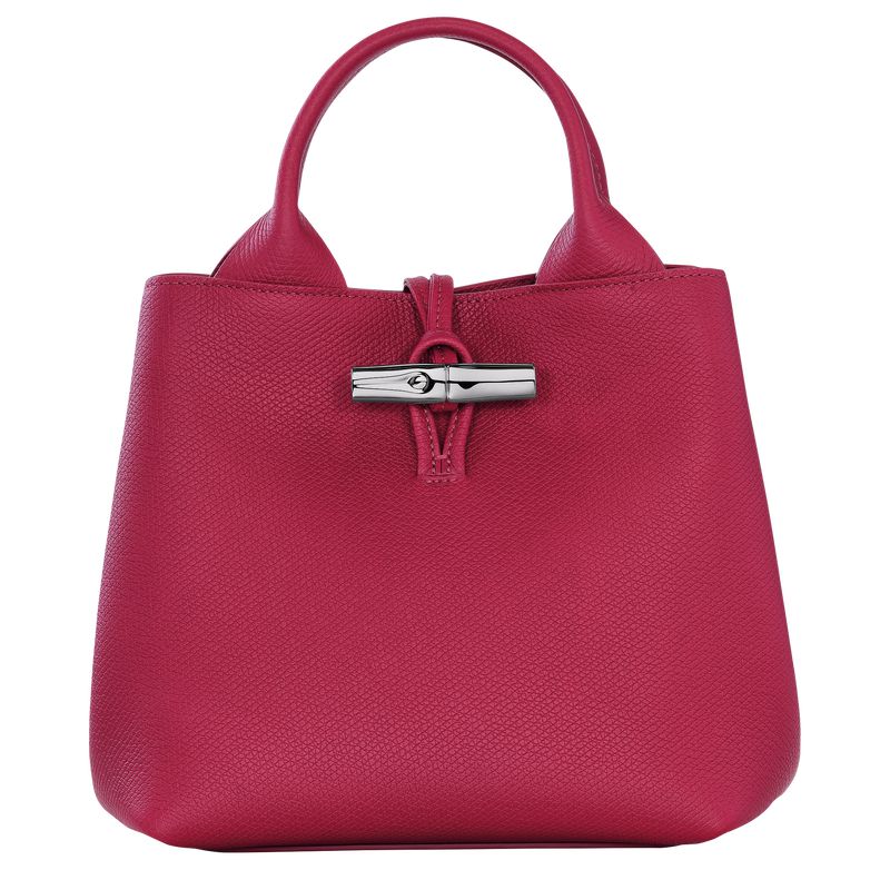 Longchamp Le Roseau S Women Handbag Dark Pink | Australia-607BJYEGA