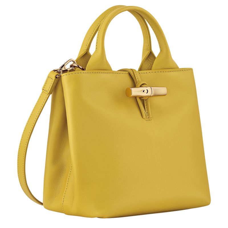Longchamp Le Roseau S Women Handbag Yellow | Australia-680BNLVTG