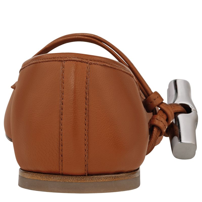 Longchamp Le Roseau Women Ballerinas Brown | Australia-583CUPRFH