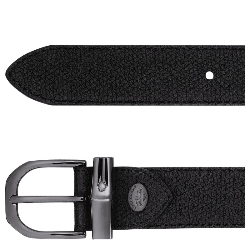 Longchamp Le Roseau Women Belt Black | Australia-506EYZMUC