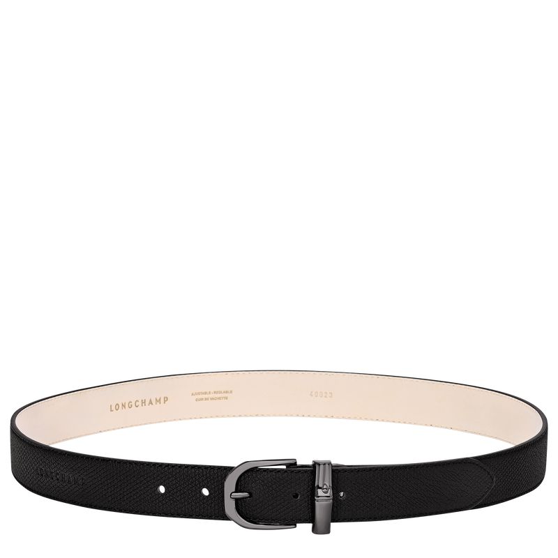 Longchamp Le Roseau Women Belt Black | Australia-506EYZMUC